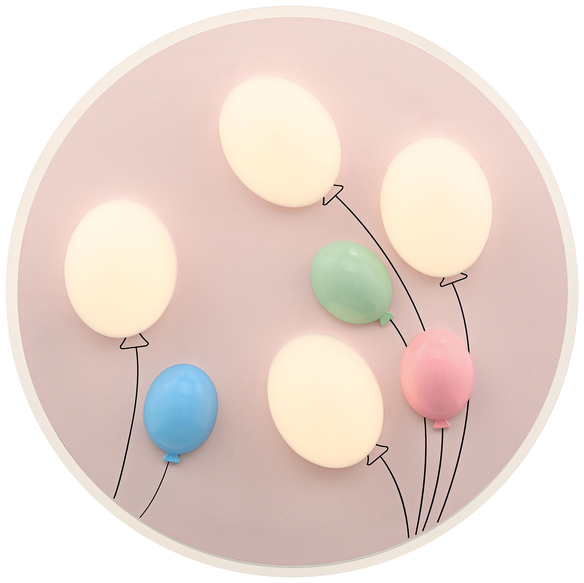 Celebration 19 3/4" Wide White and Pastels LED Ceiling Light