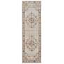 Celene Bordered Indoor Tan Area Rug 39KWF 2'-6" x 8'