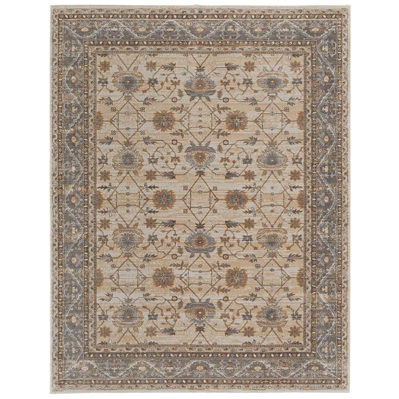 Image 1 Celene Traditional Bordered Soft Indoor Tan Area Rug 39KVF