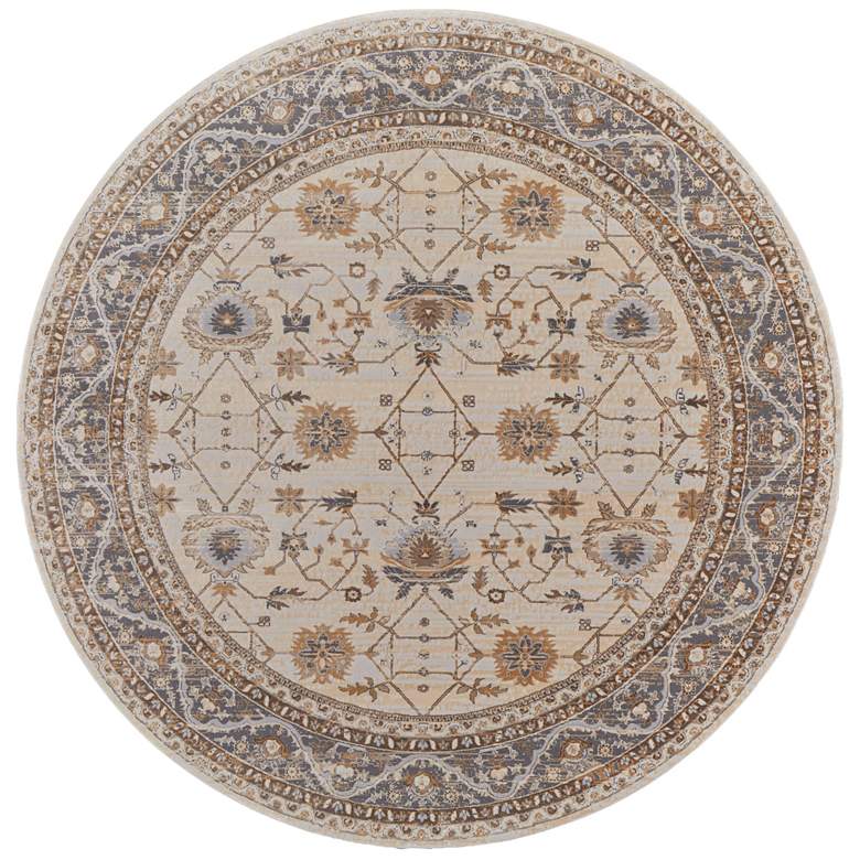 Image 1 Celene Traditional Bordered Soft Indoor Tan Area Rug 39KVF