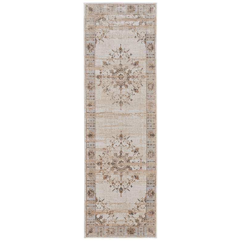 Image 1 Celene Traditional Bordered Soft Indoor Tan Area Rug 39KWF