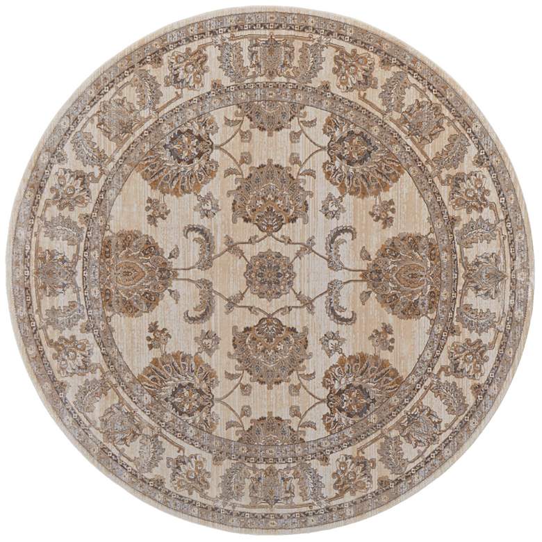 Image 1 Celene Traditional Bordered Soft Indoor Tan Area Rug 39KZF