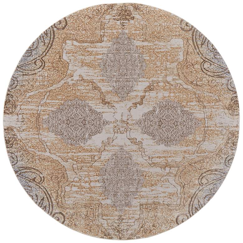 Image 1 Celene Traditional Medallion Soft Indoor Silver Area Rug 39L1F
