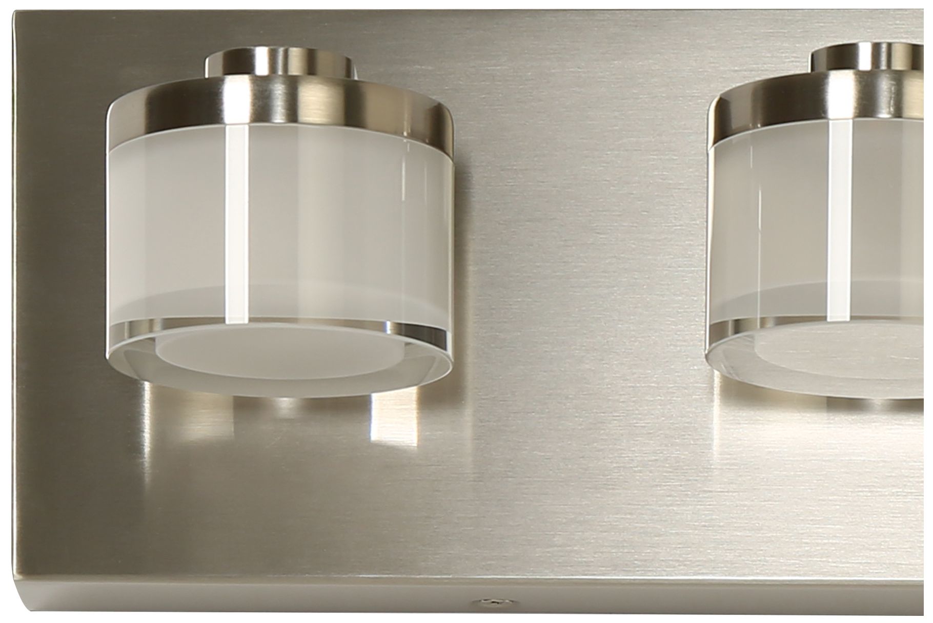 Thumbnail3 of Celeris Modern Satin Nickel 14.2" 3-Light Integrated LED Bathroom Light more views