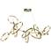 Celesse 32"W Modern Brass Accented Soft Gold Standard Pendant