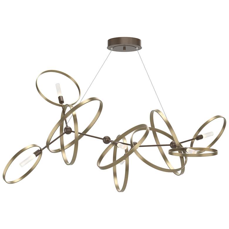 Image 1 Celesse 32"W Soft Gold Accented Bronze Standard Pendant