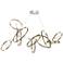 Celesse 32"W Soft Gold Accented Sterling Standard Pendant