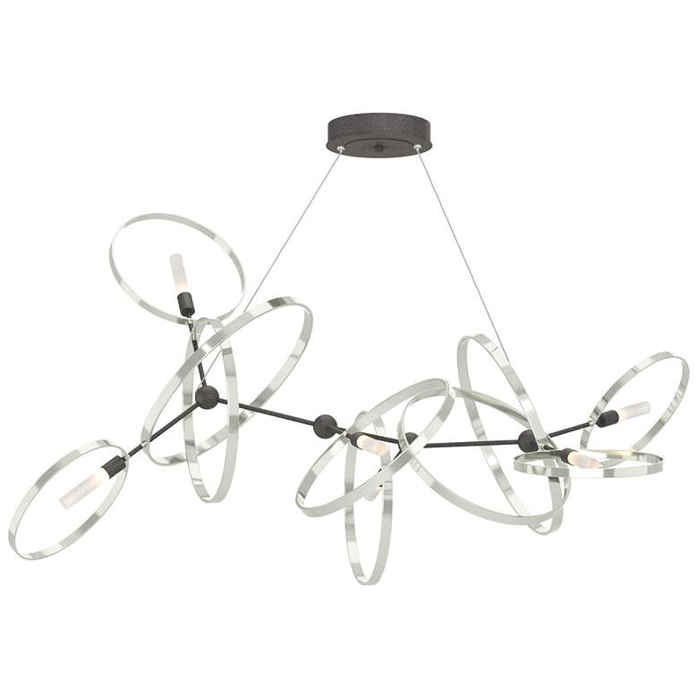 Image 1 Celesse 32"W Sterling Accented Natural Iron Standard Pendant