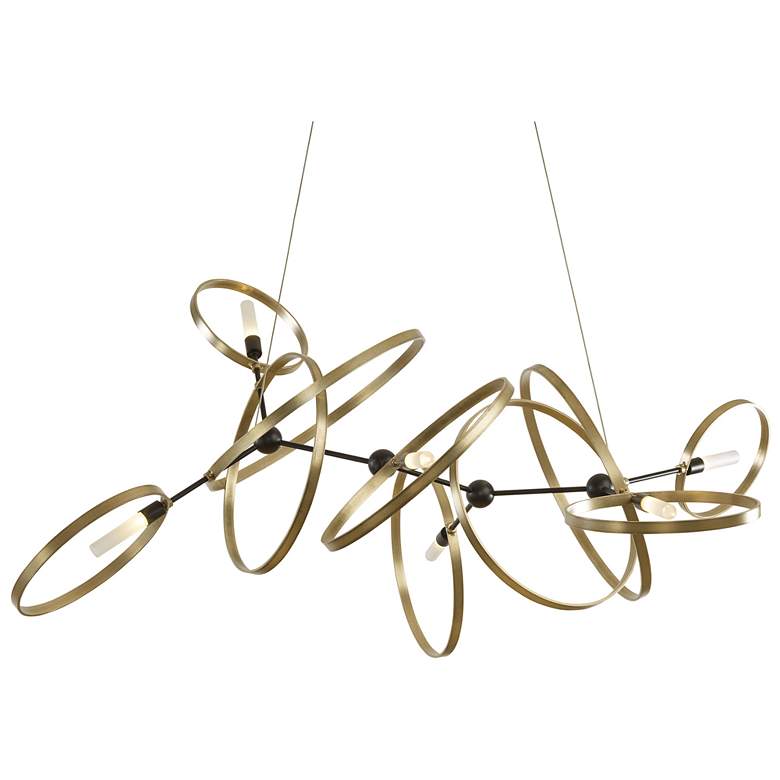 Image 1 Celesse Pendant - Black Finish - Soft Gold Accents - Standard Height