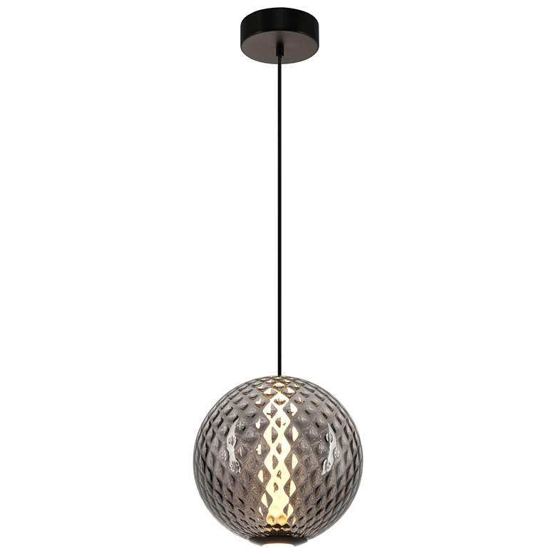 Image 1 Celeste 11.8" Wide Gunmetal Pendant w/ Smoke Ombre Shade