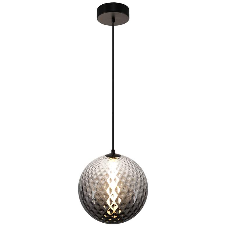 Image 2 Celeste 11.8" Wide Gunmetal Pendant w/ Smoke Ombre Shade more views