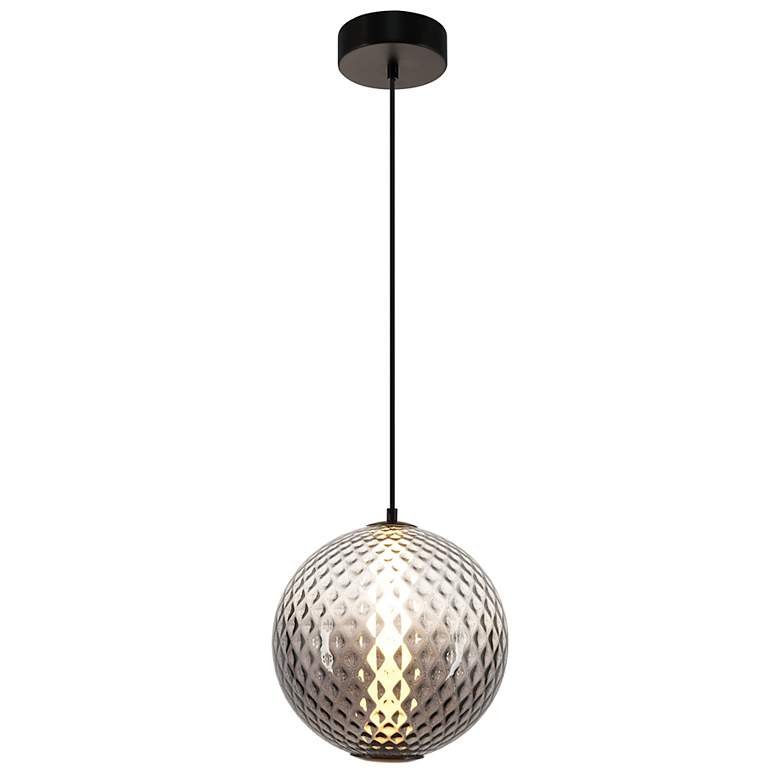 Image 3 Celeste 11.8" Wide Gunmetal Pendant w/ Smoke Ombre Shade more views