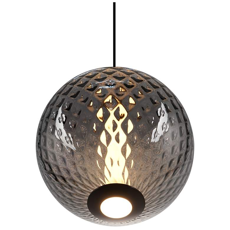 Image 4 Celeste 11.8" Wide Gunmetal Pendant w/ Smoke Ombre Shade more views