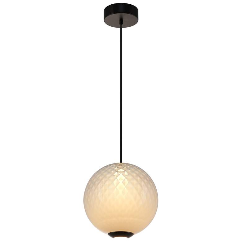 Image 1 Celeste 11.8" Wide Gunmetal Pendant w/ White Ombre Shade