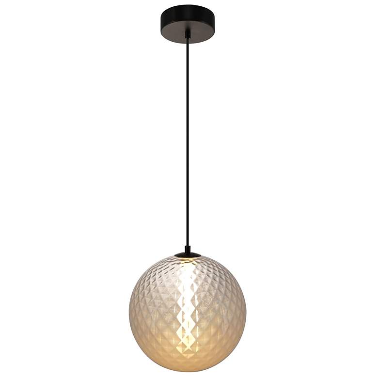 Image 2 Celeste 11.8" Wide Gunmetal Pendant w/ White Ombre Shade more views