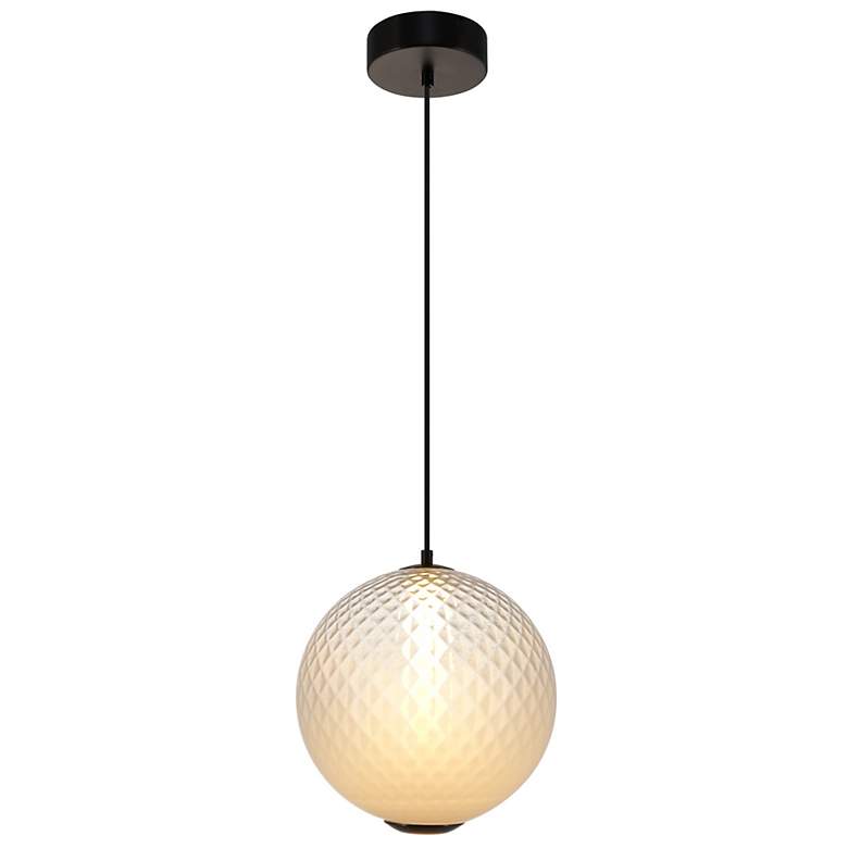 Image 3 Celeste 11.8" Wide Gunmetal Pendant w/ White Ombre Shade more views
