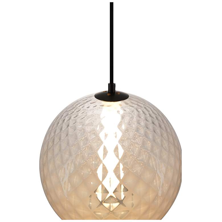Image 5 Celeste 11.8" Wide Gunmetal Pendant w/ White Ombre Shade more views