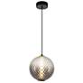 3_Celeste 11 3/4"W Gunmetal LED Mini Pendant with Smoke Shade more views