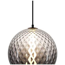 Image5 of Celeste 11 3/4"W Gunmetal LED Mini Pendant with Smoke Shade more views