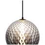 5_Celeste 11 3/4"W Gunmetal LED Mini Pendant with Smoke Shade more views