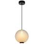 1_Celeste 11 3/4"W Gunmetal LED Mini Pendant with White Shade