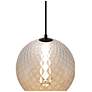 5_Celeste 11 3/4"W Gunmetal LED Mini Pendant with White Shade more views