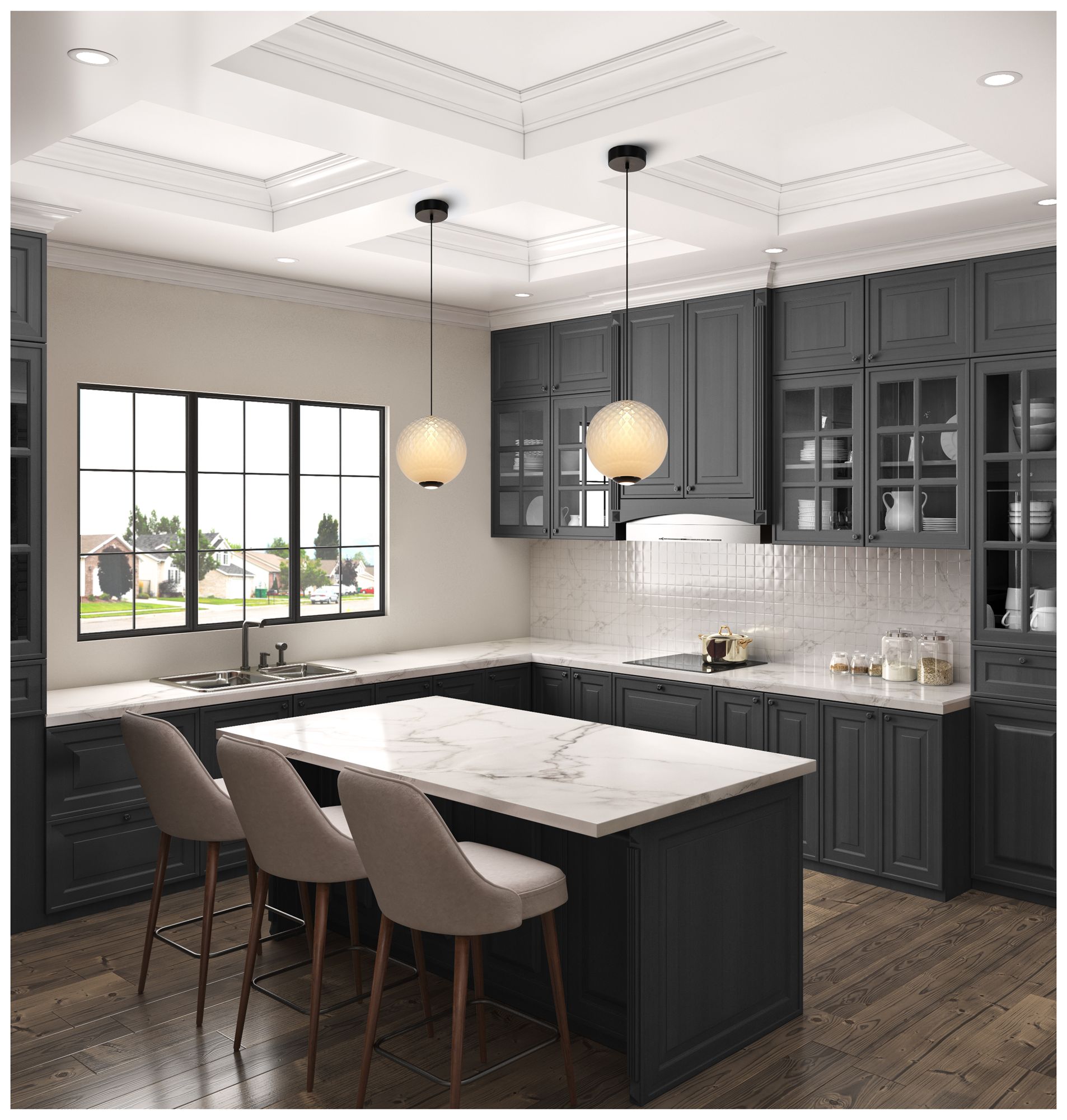 Image 6 Celeste 11 3/4"W Gunmetal LED Mini Pendant with White Shade more views