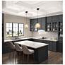 6_Celeste 11 3/4"W Gunmetal LED Mini Pendant with White Shade more views