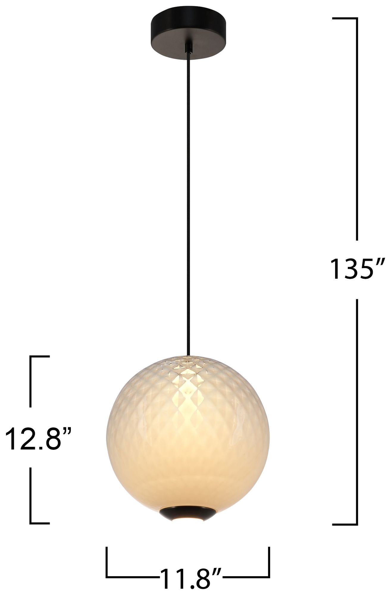 Image 7 Celeste 11 3/4"W Gunmetal LED Mini Pendant with White Shade more views