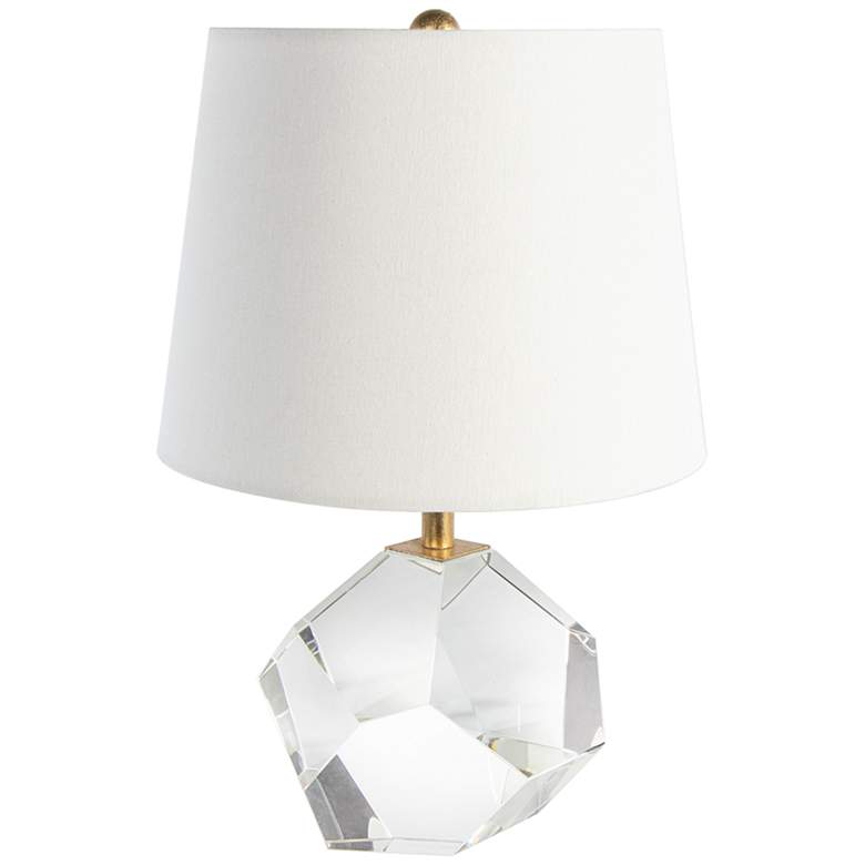 Image 2 Celeste 15 inch High Clear Faceted Crystal Accent Table Lamp