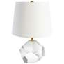 Celeste 15" High Clear Faceted Crystal Accent Table Lamp