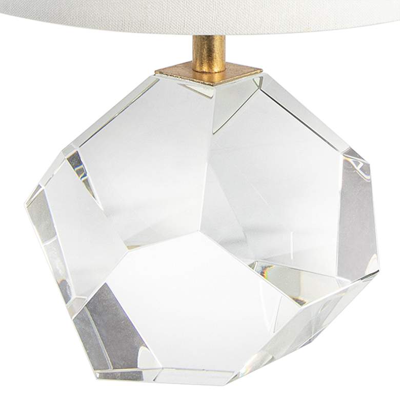 Image 4 Celeste 15 inch High Clear Faceted Crystal Accent Table Lamp more views