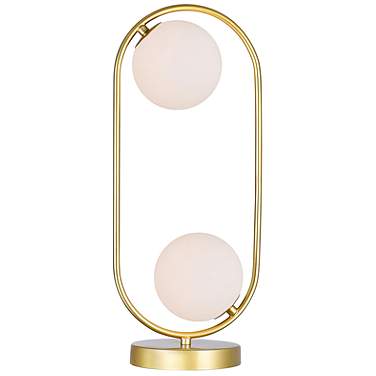 Celeste 2 Light Lamp With Medallion Gold Finish
