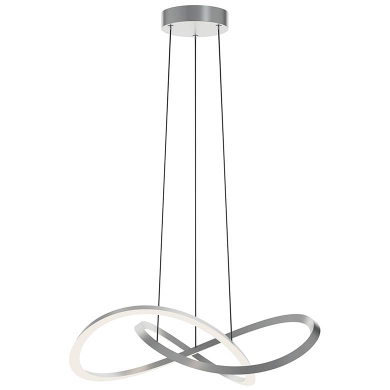 Image 1 Celeste 23.63" Wide Satin Nickel LED Pendant