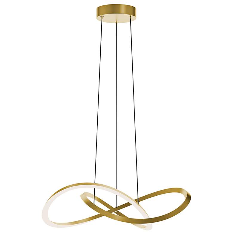 Image 1 Celeste 23 3/4" Wide Light Antique Brass LED Pendant Light