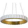 1_Celeste 24" Wide Aged Brass Finish Chandelier  w/ Alabaster Shade