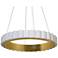 Celeste 24" Wide Aged Brass Finish Chandelier  w/ Alabaster Shade