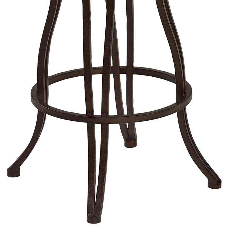 Image 3 Celeste 26 in. Swivel Barstool in Bandero Espresso Fabric and Auburn Bay more views
