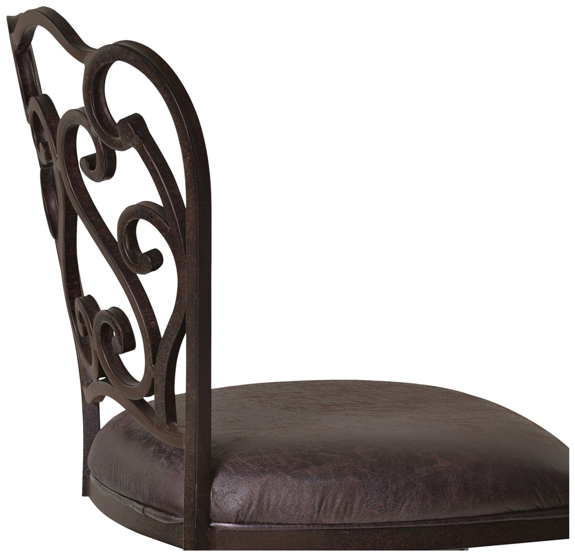 Image 5 Celeste 26 in. Swivel Barstool in Bandero Espresso Fabric and Auburn Bay more views