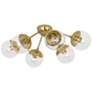 Celeste 30.5" Wide Modern Brass Flush Mount With Constellation Globes