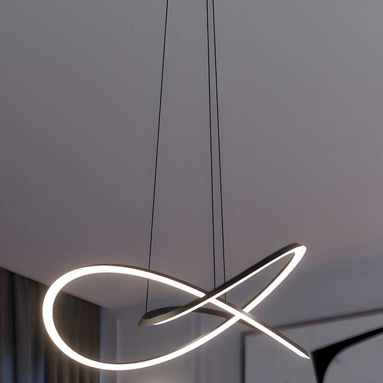 Image 1 Celeste 31.5" Wide Black LED Pendant