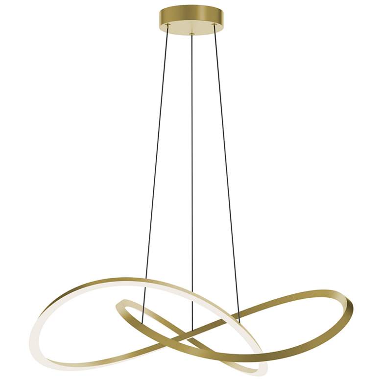 Image 1 Celeste 31.5" Wide Light Antique Brass LED Pendant