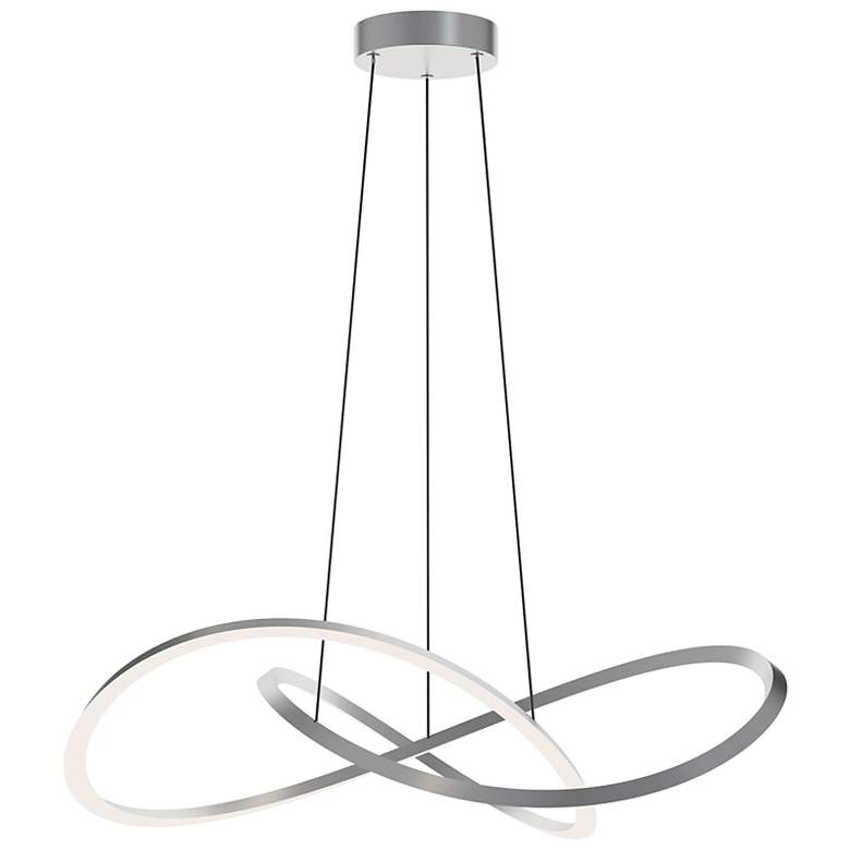 Image 2 Celeste 31.5" Wide Satin Nickel LED Pendant