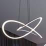 1_Celeste 31 1/2" Wide Satin Nickel LED Pendant Light