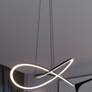 1_Celeste 31 1/2"W Black LED Pendant Light