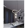 3_Celeste 31 1/2"W Black LED Pendant Light more views