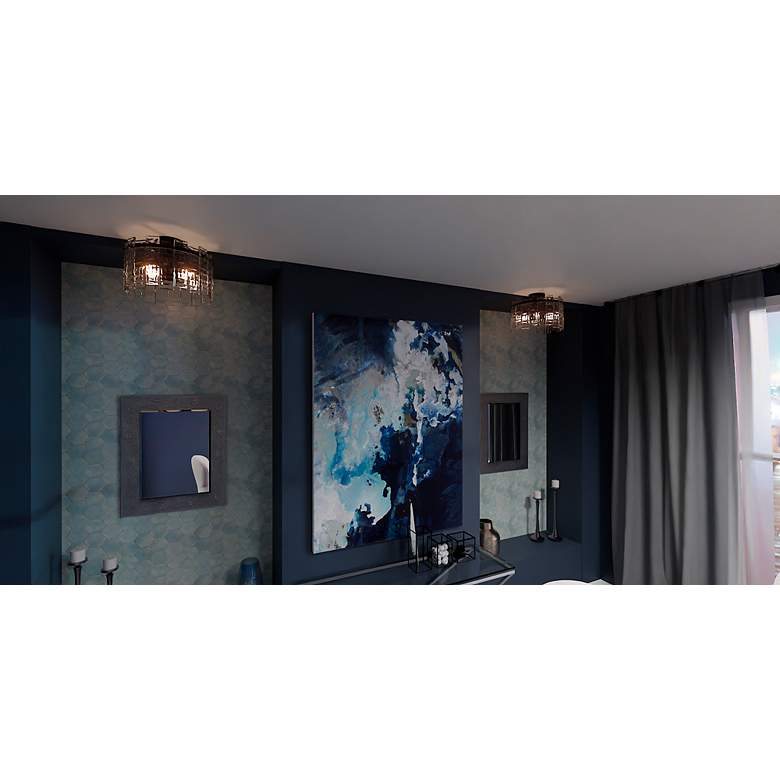 Image 2 Celeste 5-Light Matte Black Flush Mount more views