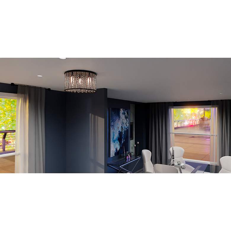 Image 5 Celeste 5-Light Matte Black Flush Mount more views