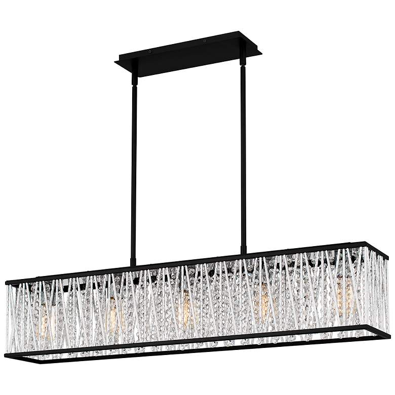 Image 2 Celeste 5-Light Matte Black Island Light