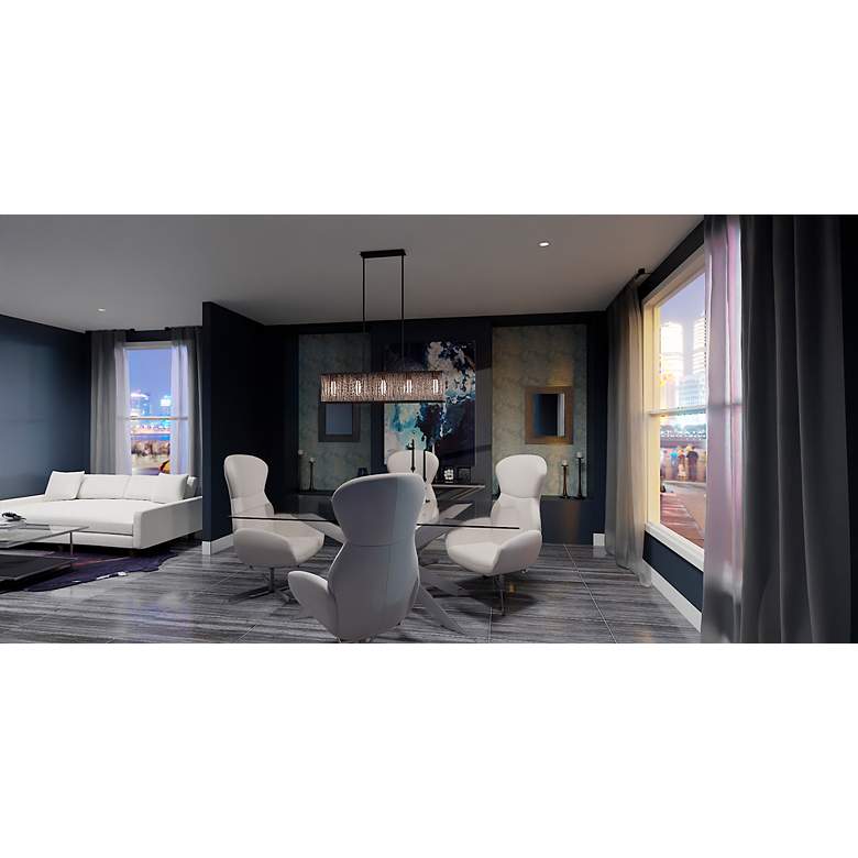 Image 3 Celeste 5-Light Matte Black Island Light more views